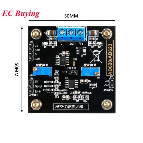 AD623 Instrumentation Amplifier Module MCP41100 Gain Adjustment Different Model