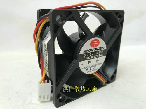 1 PCS   Fan DC12V 0.30A 60*20mm 3 Pin CHD6012ES-A