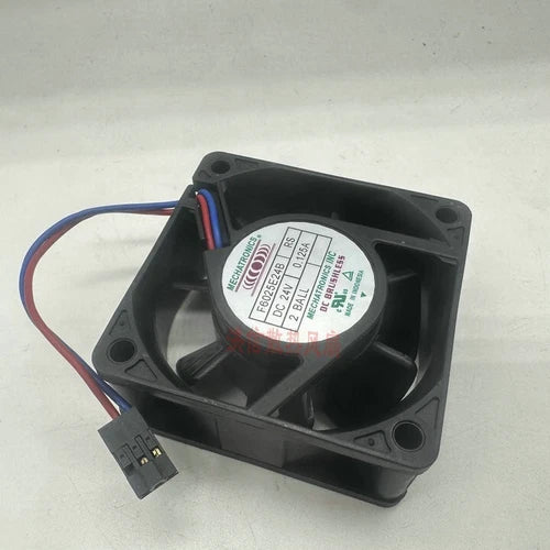 1 PCS   Fan  DC24V 0.125A 6025 6CM 2 wire cooling fan F6025E24B RS