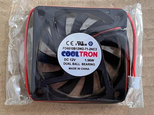 1PC  1.56W 2-wire cooling fan 60*60*10mm   FD6010B12W2-71-2NC3 12V