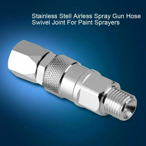 2pcs  Stainless Steel Swivel Joint for Airless Paint Sprayer   Hose 1/4 Inch