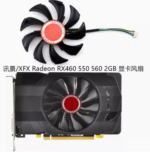1PC  Core Edition OC graphics card fan  RX460 550 560 2GB
