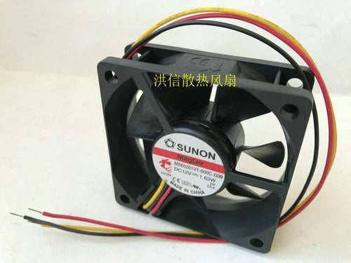 1PC  For DC12V 1.62W 3-wire fan  built 6020 MB60201V1-000C-G99
