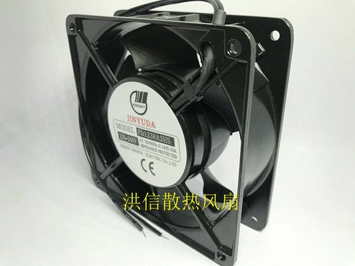 1 PCS JINYUDA Fan FD1238A2HS AC 220-240V 0.14/0.10A 12038 12cm 2 Wire