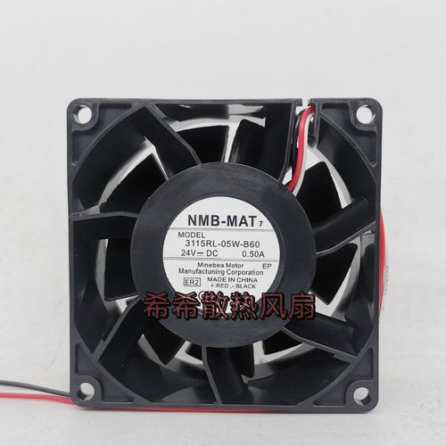 1 pcs NMB Fan 3115RL-05W-B60 DC 24V 0.50A 80*80*38MM 3 wire cooling fan