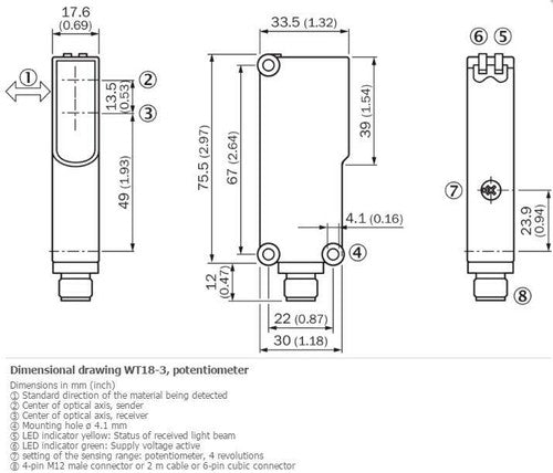 SICK WT18-3P430 Small Photoelectric Sensors ,PNP,Kd