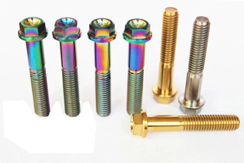 4pcs Titanium Flange Bolts Screws HEX HEAD CAP M6 x 10/15/25/30/35/40/45/50/60mm