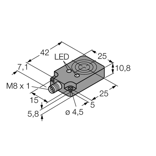 For TURCK BI8U-Q10-AP6X2-V1131 1662002 Inductive sensor PNP