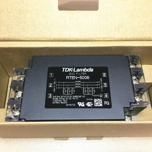 1PC  RTEN-5006 6A 500VAC TDK Lambda Ultra-thin Three-phase Power Filter