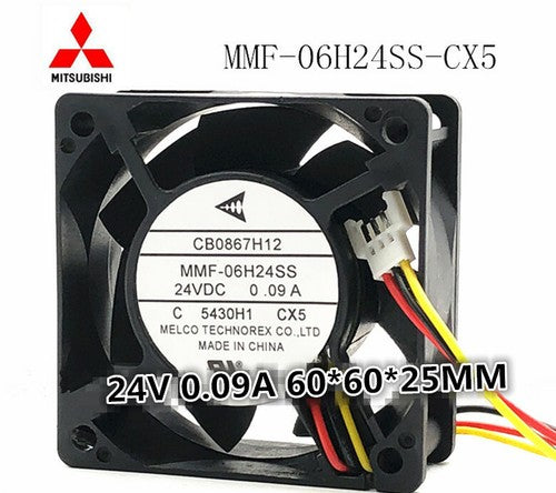Mitsubishi Drive Inverter Cooling Fan MMF-06H24SS-CX5 24V 0.09A 6cm CB0867H12