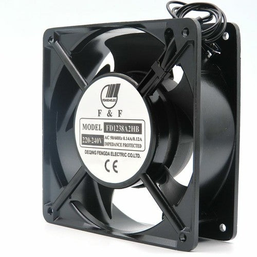 1 PCS F&F Fan FD1238A2HB AC 220-240V 12CM 12038 0.14A 2 Wire Cooling fan