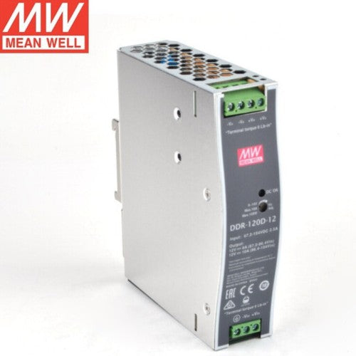 Mean Well Switching Power Supply DDR-120A/B/C/D 120W 12/24/48V DC to DC Rail Typ