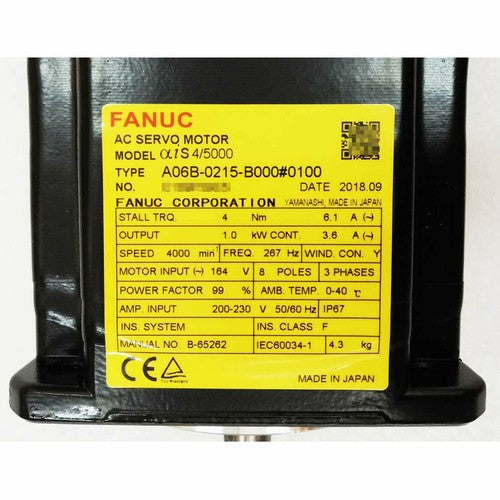 For Fanuc A06B-0215-B000#0100  AC Servo Motor Free Shipping