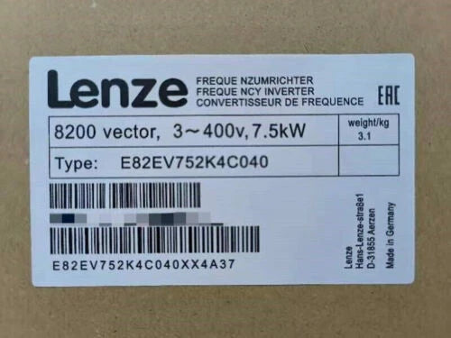 1 PC E82EV752_4C040  LENZE E82EV752K4C040 Inverter 8200 Vector 7.5kW