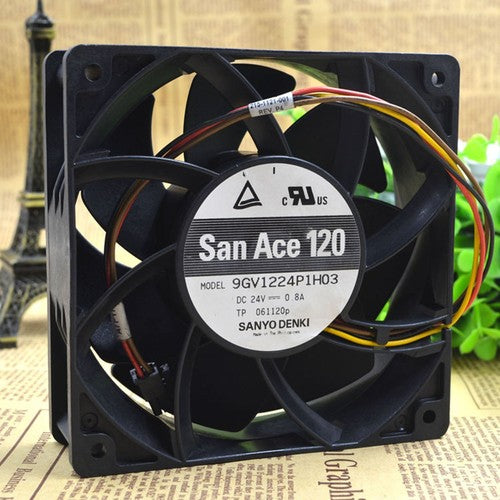 One For SANYO  9GV1224P1H03 San Ace120 24V 0.8A cooling fan Free Shipping