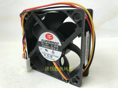 1 PCS   Fan DC12V 0.30A 60*20mm 3 Pin CHD6012ES-A