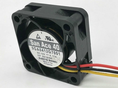 1 PCS SANYO Fan San Ace 40 9GA0412G7001 DC 12V 0.17A 4015 4CM 3 Pin cooling fan