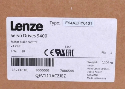 1 PC E94AZHY0101  LENZE E94AZHY0101 Motor brake Control