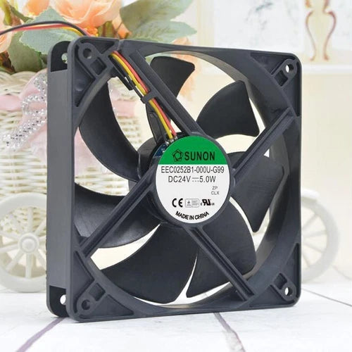 1 PCS  Fan  DC24V 5.0W 12025 12CM EEC0252B1-000U-G99 3 wire cooling fan