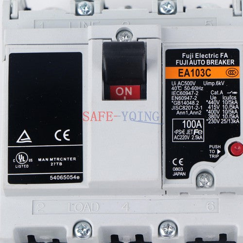 1PCS FUJI EA103C 3P 100A Molded Case Circuit Breakers
