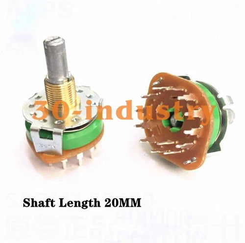 1PCS  Rotary Band Switch 1-pole 12-speed Switch 20MM round handle SRRM1C5400