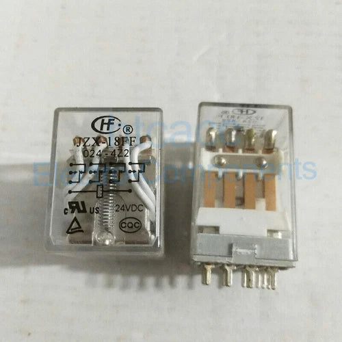 10pcs   General Purpose Relay 5A 14 Pins  JZX-18FF-024-4Z2 24VDC