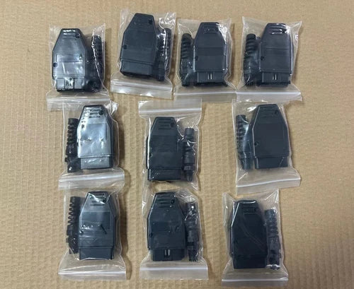 10PCS/lot  J1962 OBD2 connector OBD male with pcb board 16Pin OBD connector
