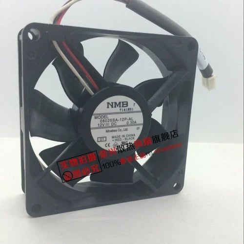 1pc Silent Cooling Fan 12V 0.30A 80*25mm 3pin 08025SA-12P-AL
