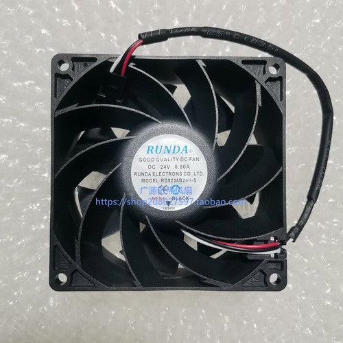 1 PCS RUNDA Fan RD9238B24H-S DC24V 0.80A 9238 9cm 3 wire cooling fan