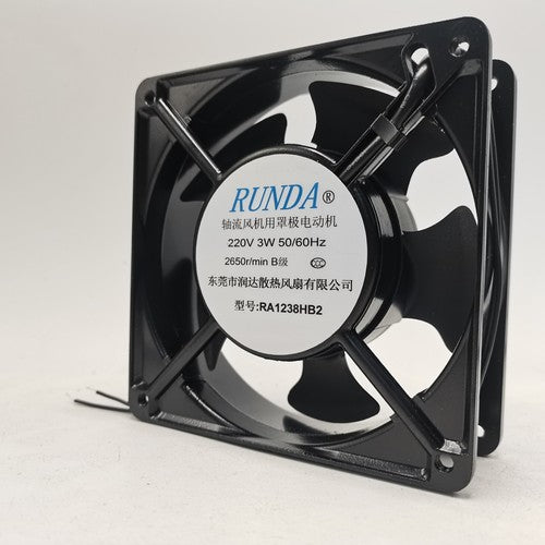 1 PCS RUNDA Fan RA1238HB2 AC220V 12038 12cm 2 wire aluminum frame cooling fan