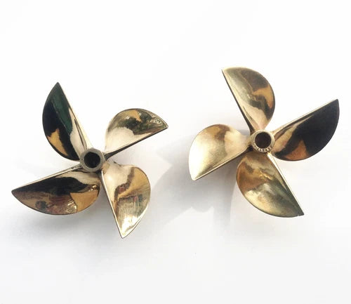 1 pair For OD RC boat 836 propeller 26cc brass prop 6717 1/4" shaft 4 blade 67mm
