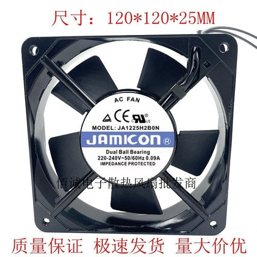 1 PCS JAMICON Fan JA1225H2B0N AC220V 12025 12CM 2 wire Aluminum frame fan