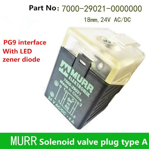 1pcs MURR Solenoid Valve Plug 7000-29021-0000000 24V