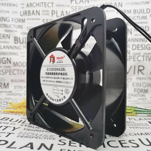 1 PCS DELIXI AXIAL FAN G15050HA2BL AC 220V 15050 15cm cooling fan 2 wire