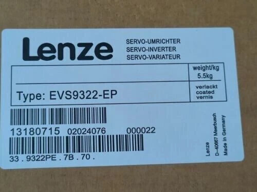 1 PC EVS9322-EP  LENZE EVS9322EP SERVO INVERTER