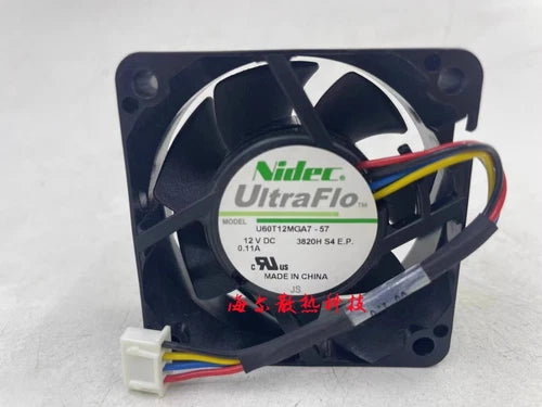 1PC    4-Wire PWM Cooling Fan U60T12MGA7-57 DC12V 0.11A 6025 6CM