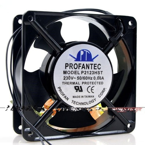 1 PCS PROFANTEC Fan P2123HST AC 230V 12038 12CM 2 Wire axial cooling fan