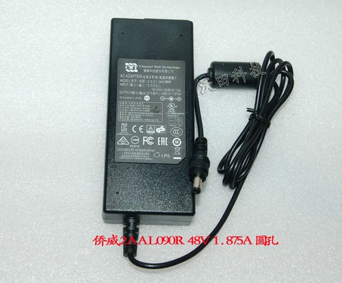 1PC  Round Port Power Supply Adapter   POE Video Recorder 2AAL090R 48V 1.875A