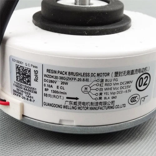 1PC  Air Conditioner Motor  WZDK20-38G ZKFP-20-8-6 20W