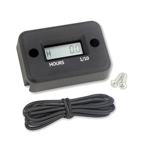 9999.9H Motorcycle Bike WaterproofGasoline Engine Induction LCD Hour Meter Timer
