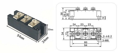 Bidirectional SCR MTC160A MTC160-16 MTC200A1600V1800V2000V thyristor module