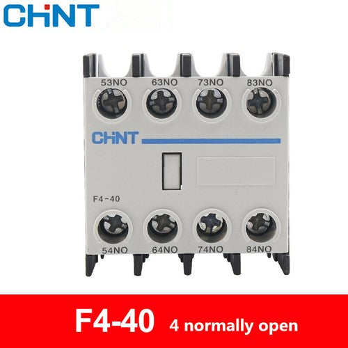 CHNT AC contactor CJX2 CJX4 LC1 auxiliary contact F4-40 4 normally open