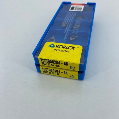 10Pcs/BOX KORLOY TCGT090204-AK H01 TCGT21.51-AK Turning Blade Carbide Inserts