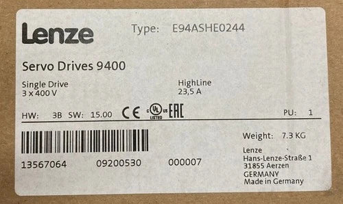 E94ASHE0244 IPCS  Sealed Lenze Servo Drives E94ASHE0244