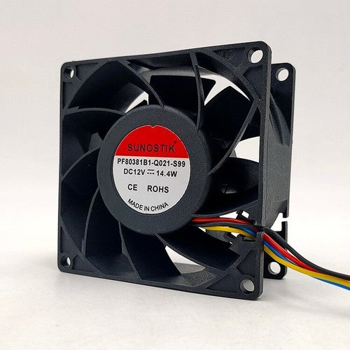 1 PCS SUNOSTIK Fan PF80381B1-Q021-S99 DC12V 14.4W 8038 8CM 4 pin cooling fan