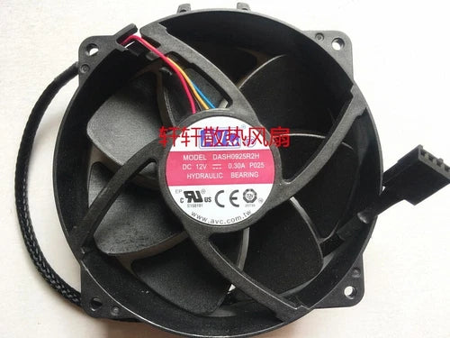 1PC 4-wire CPU cooling fan   DASH0925R2H 9CM 9025 12V 0.30A