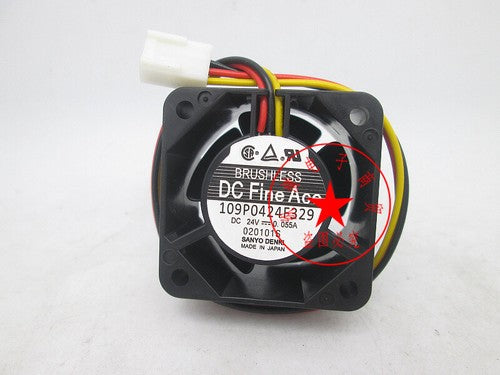 1 PCS SANYO Fan 109P0424F329 DC 24V 0.055A 4020 4CM 3 PIN cooling fan