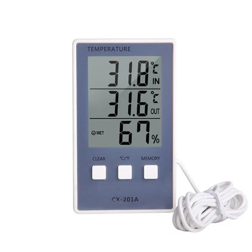1X Hygrometer Indoor Outdoor Temperature Humidity Meter Digital LCD Thermometer