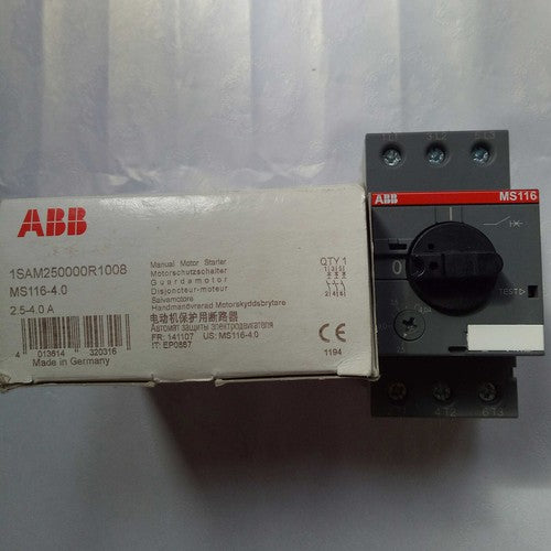 one  ABB MS116-4.0 motor protection 2.5-4.0A Fast Shipping