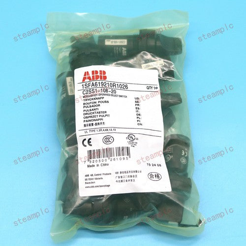 10PCS  ABB 2NO Compact Selector Switch C2SS1-10B-20 FREE SHIP